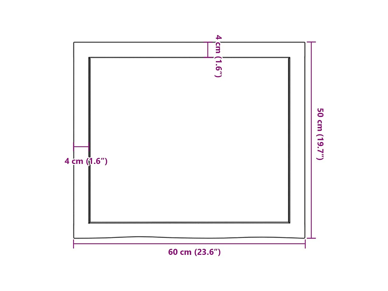 Étagère murale marron clair bois chêne massif traité
