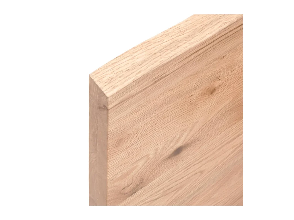 Étagère murale marron clair bois chêne massif traité