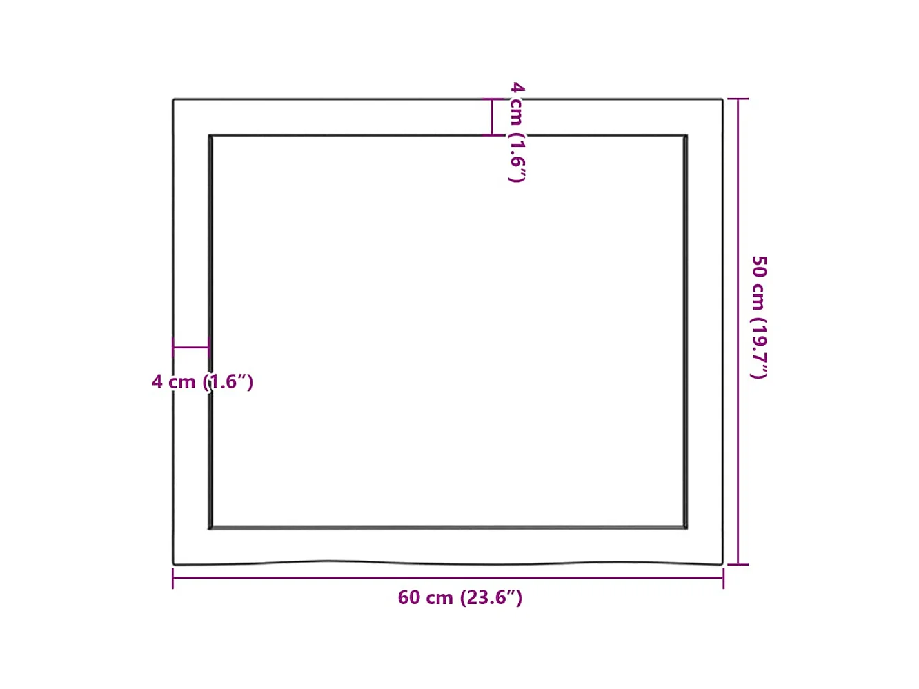 Étagère murale marron clair bois chêne massif traité
