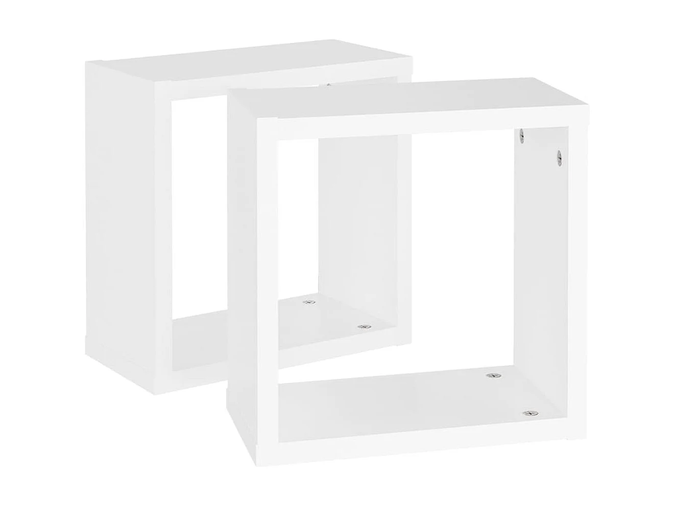 Étagères cube murales 2 pcs Blanc 30x15x30 cm