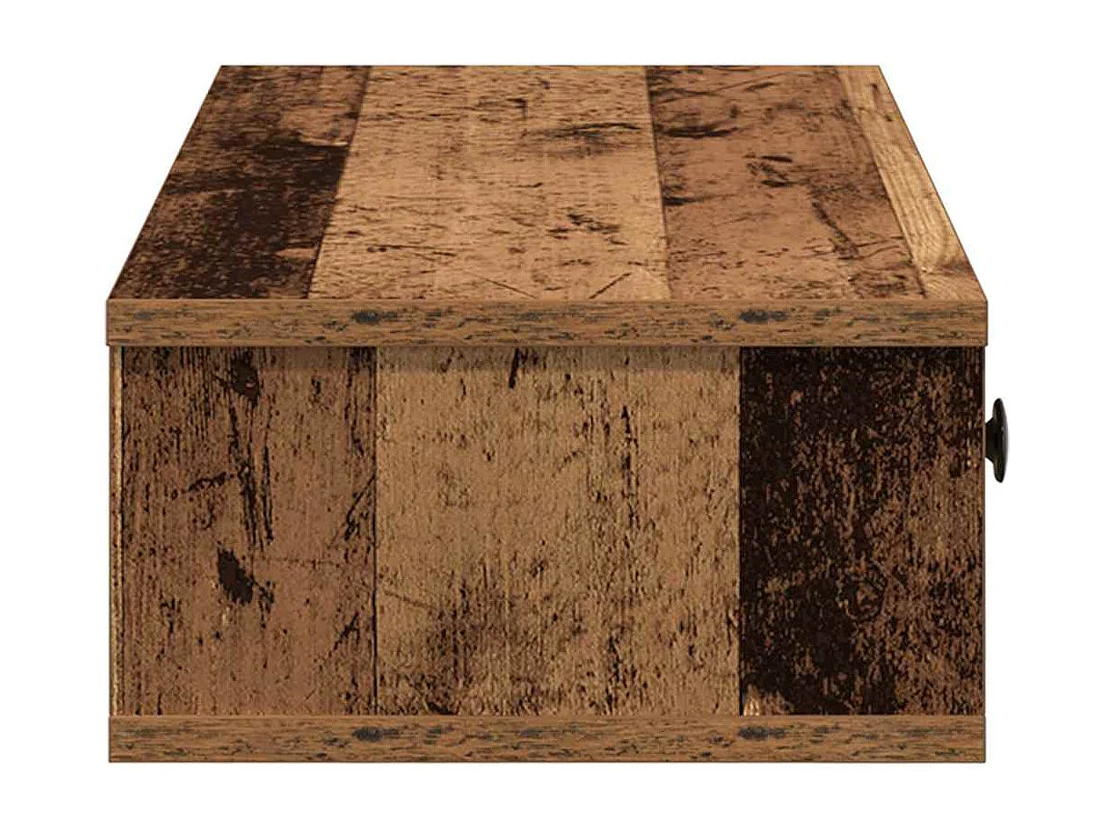 Étagère murale avec tiroirs vieux bois bois d'ingénierie