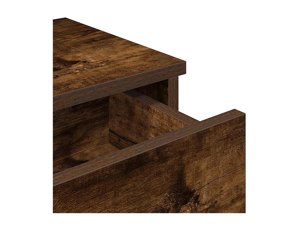 Étagère murale avec tiroirs chêne fumé bois d'ingénierie