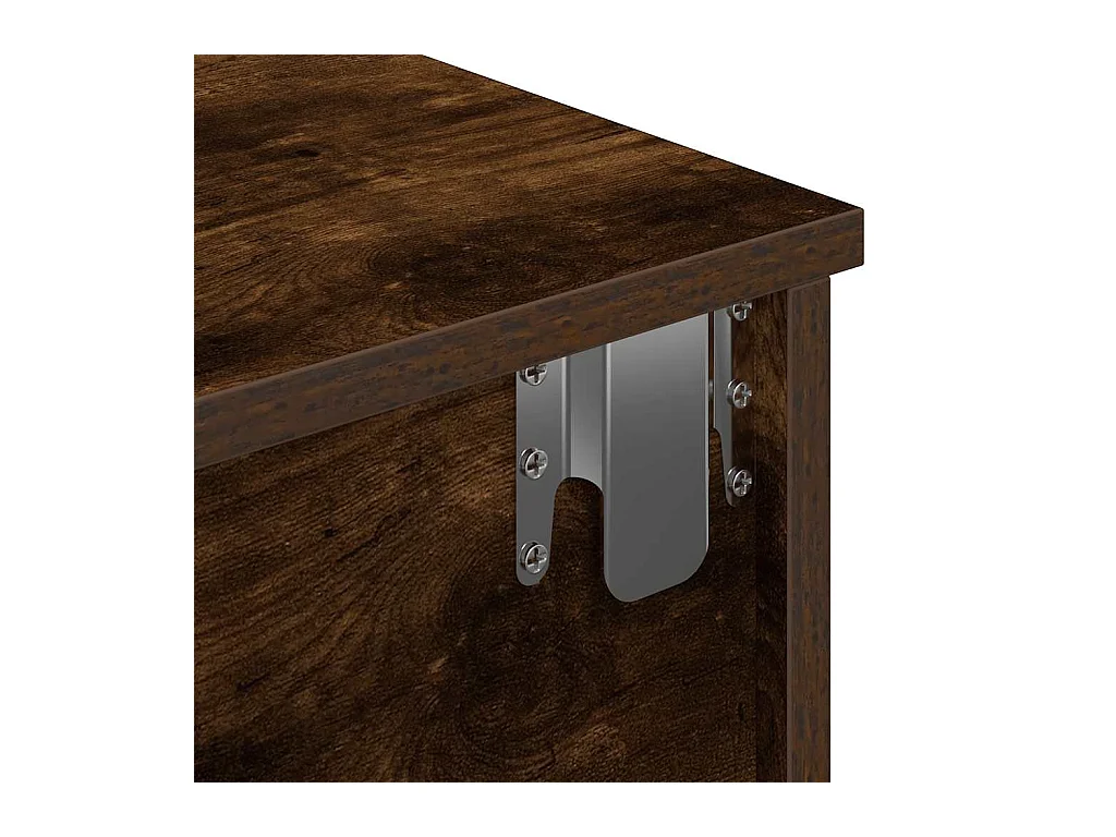 Étagère murale avec tiroirs chêne fumé bois d'ingénierie