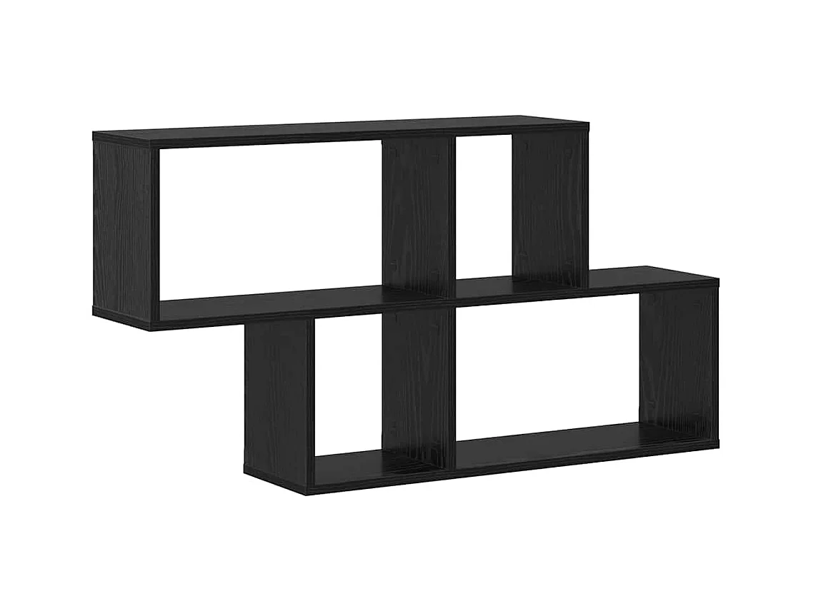 Étagère Murale Chêne Noir 100x20x53 cm Bois Contreplaqué