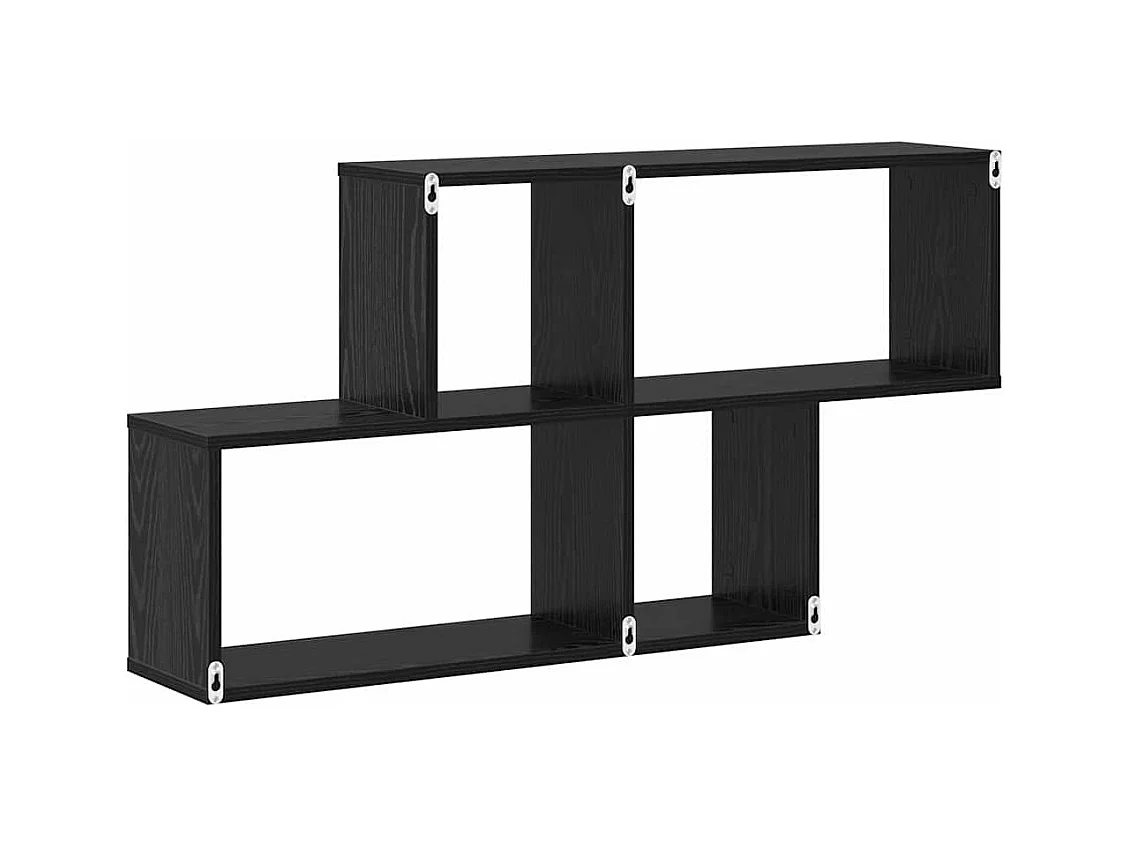 Étagère Murale Chêne Noir 100x20x53 cm Bois Contreplaqué