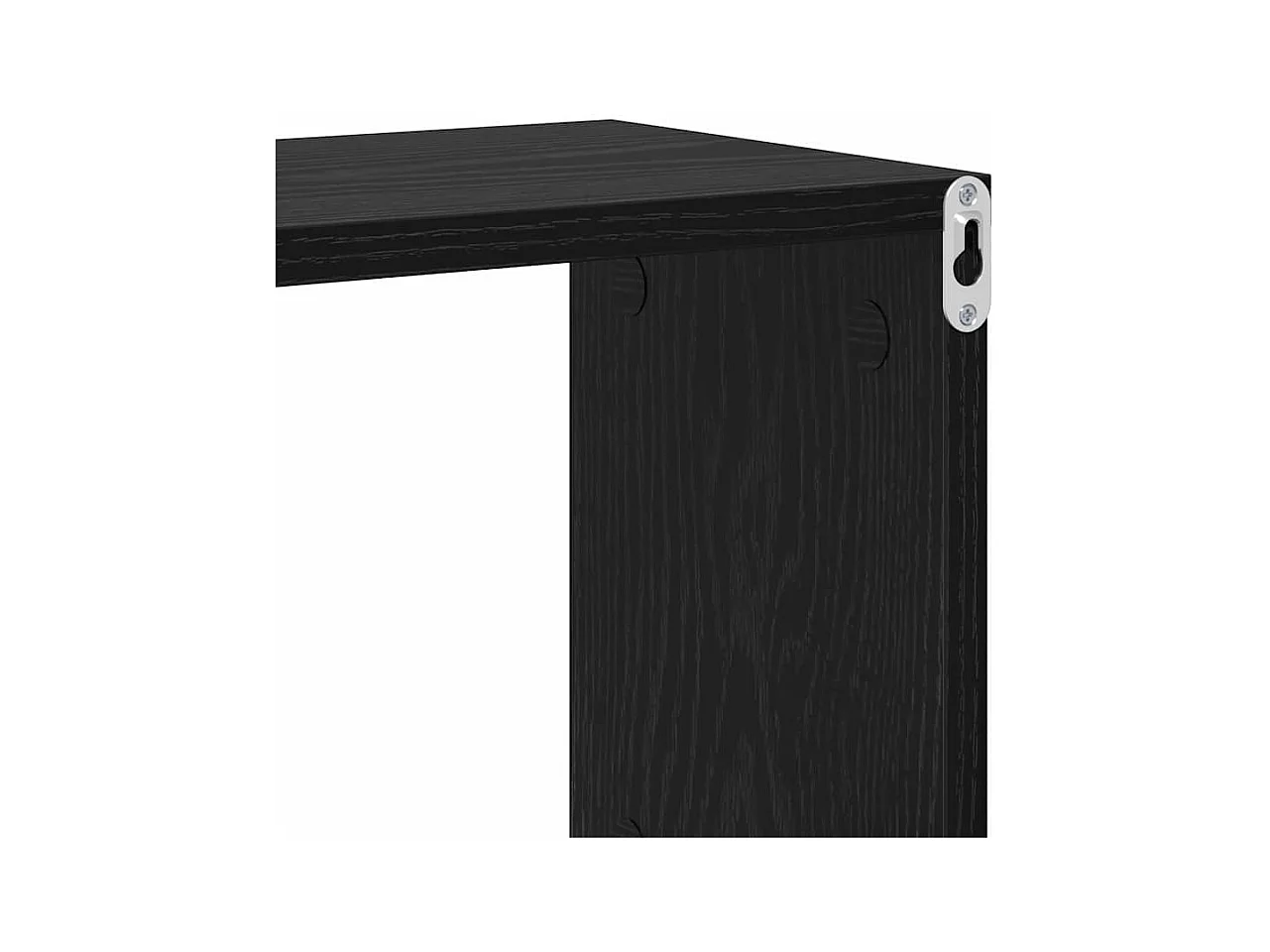 Étagère Murale Chêne Noir 100x20x53 cm Bois Contreplaqué