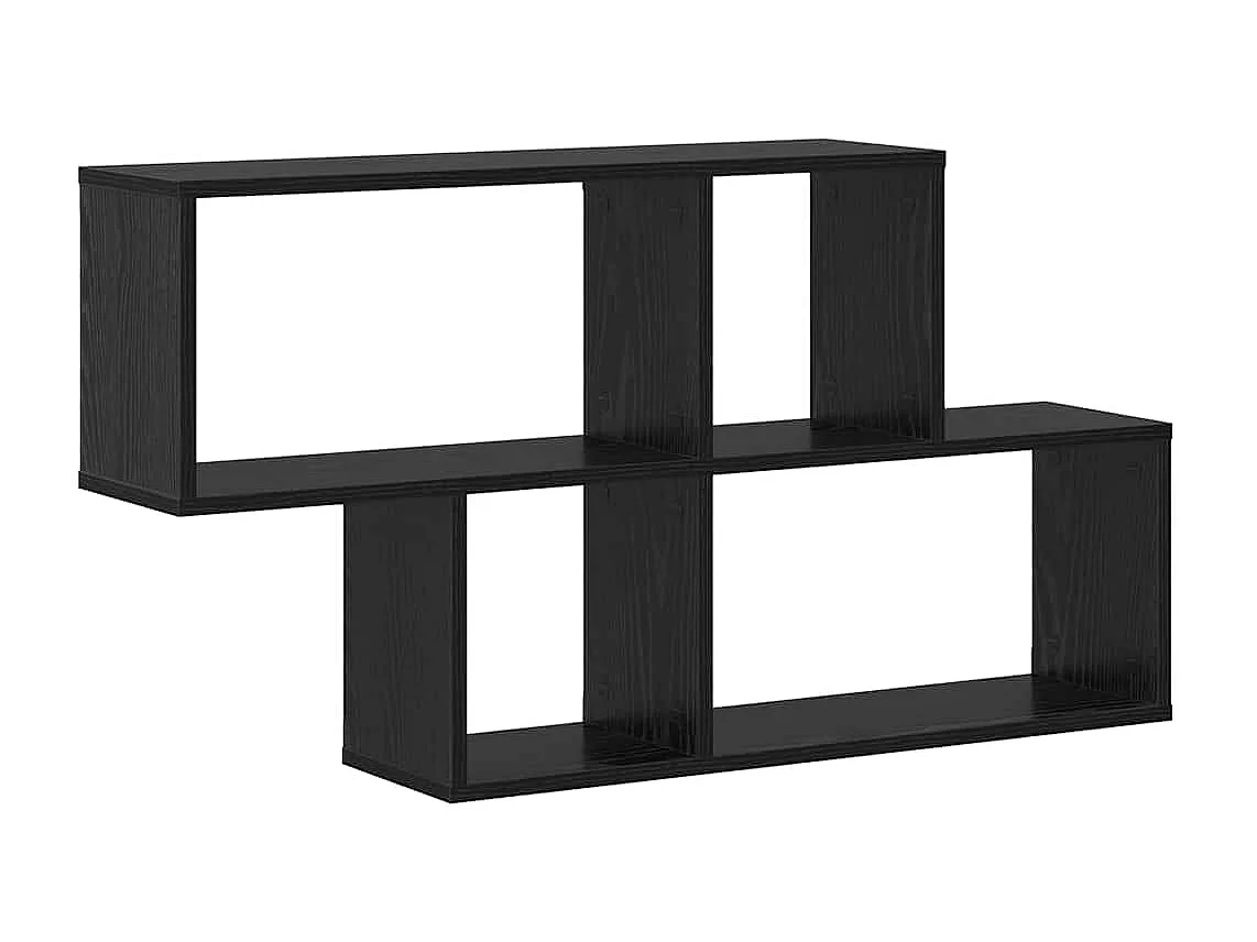 Étagère Murale Chêne Noir 100x20x53 cm Bois Contreplaqué