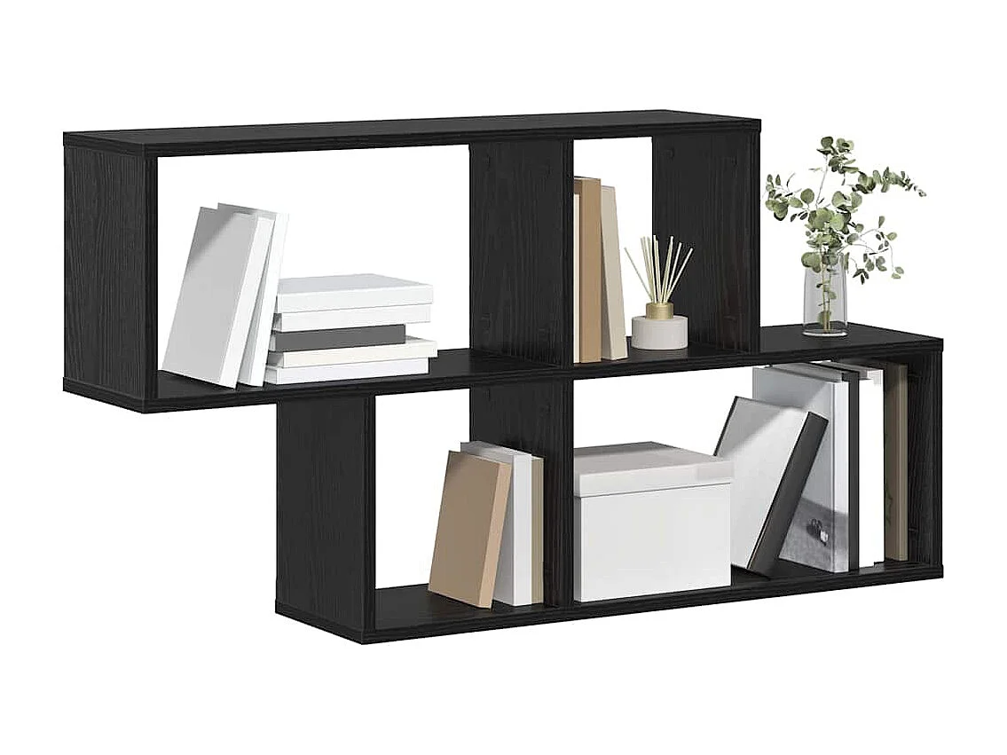 Étagère Murale Chêne Noir 100x20x53 cm Bois Contreplaqué