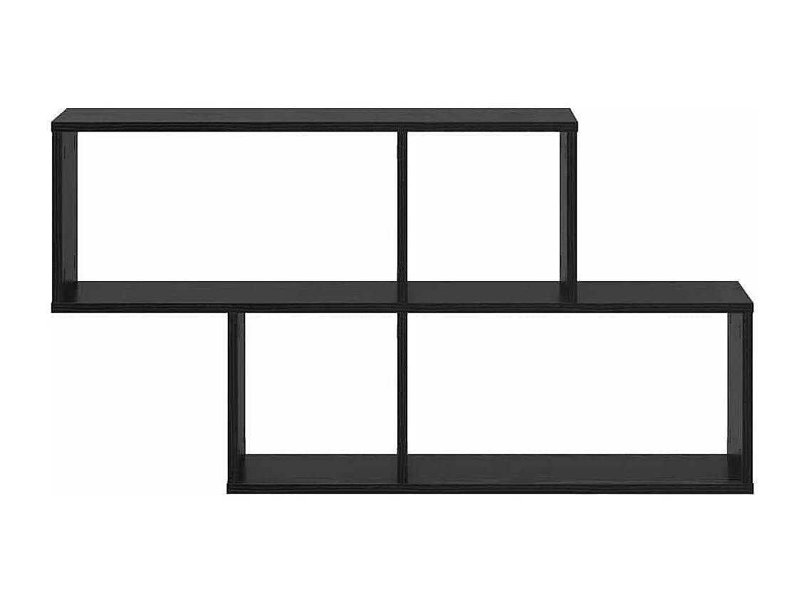 Étagère Murale Chêne Noir 100x20x53 cm Bois Contreplaqué