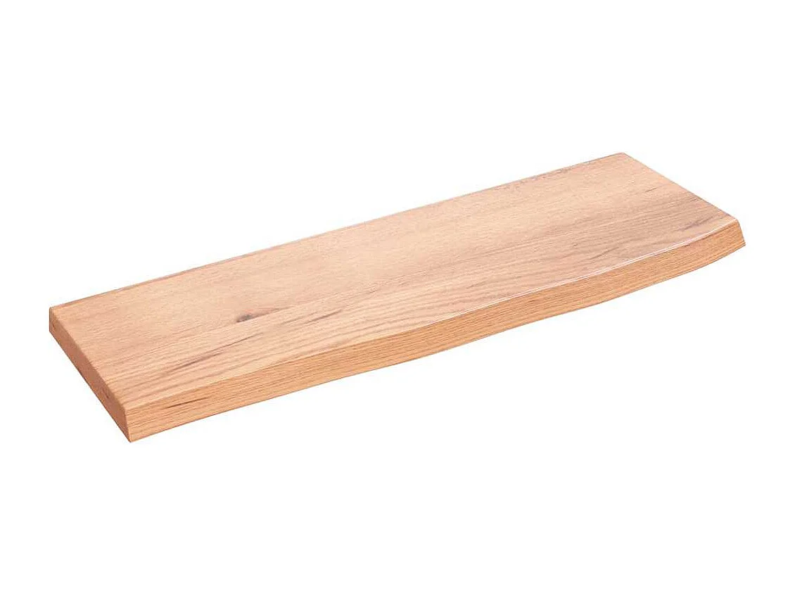 Hellbraunes Wandregal 60x20x2 cm massives behandeltes Eichenholz