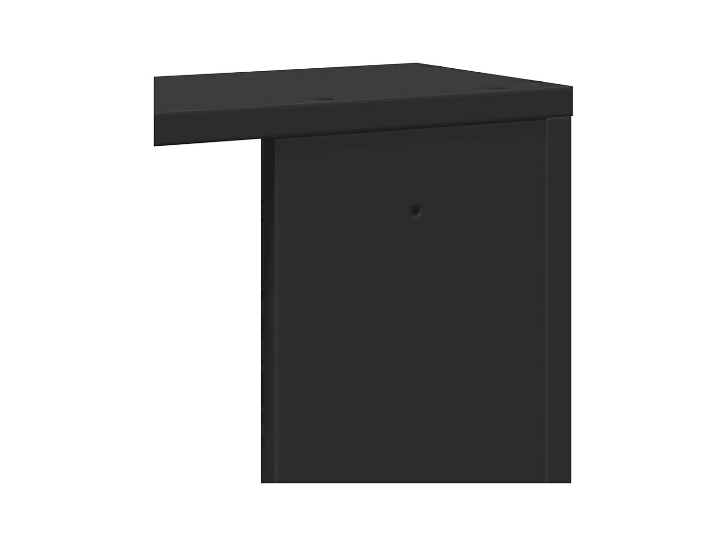 Schwarzes Wandregal 100x15x70 cm Holzwerkstoff