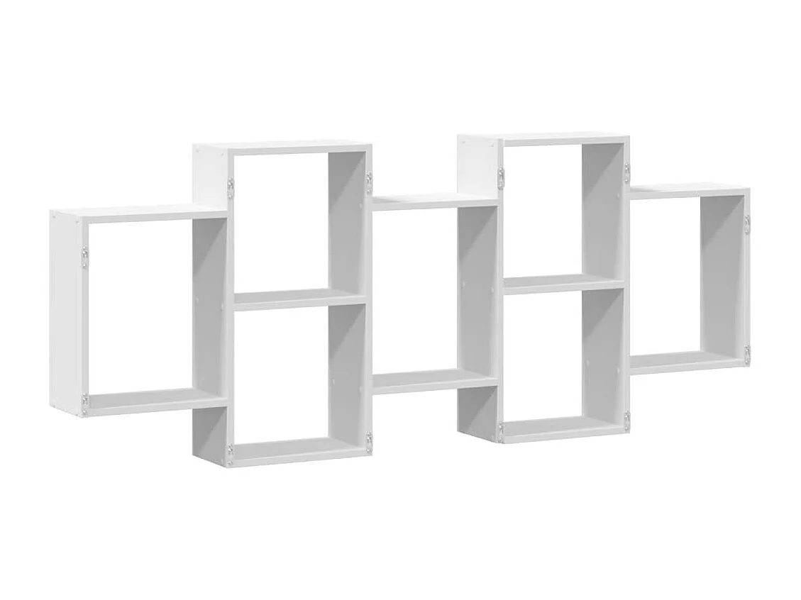 Weißes Wandregal 159x18x65 cm Holzwerkstoff