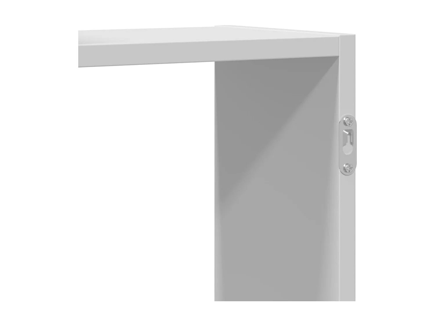 Weißes Wandregal 159x18x65 cm Holzwerkstoff