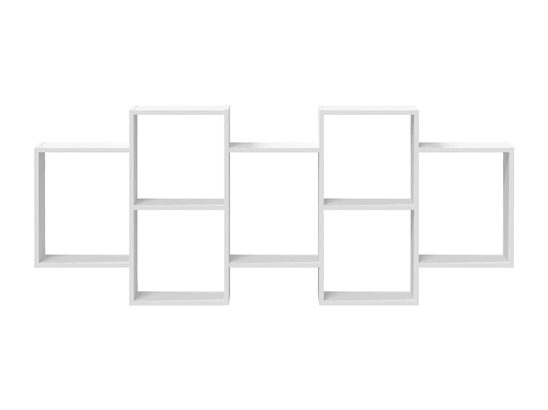 Weißes Wandregal 159x18x65 cm Holzwerkstoff