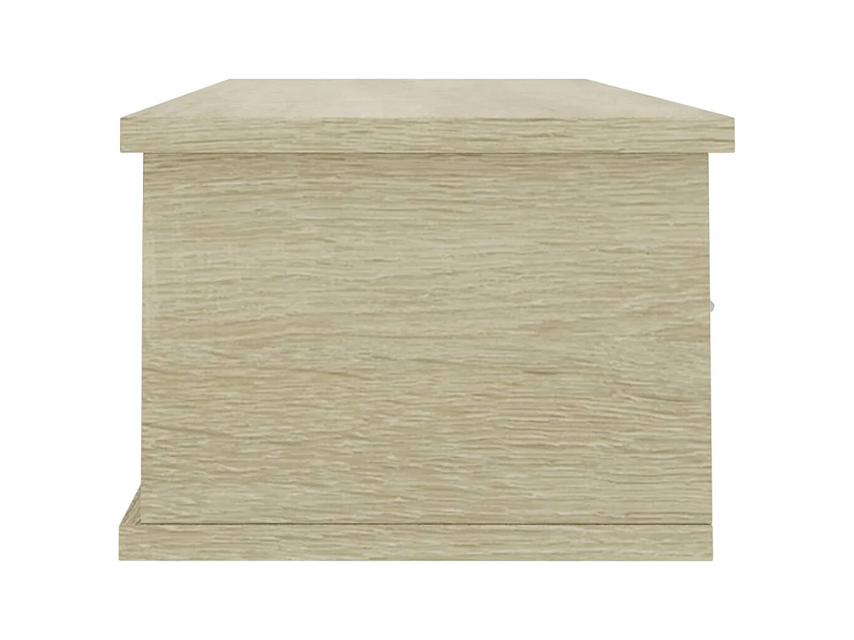 Mensola da parete con cassetti in legno ingegnerizzato rovere Sonoma
