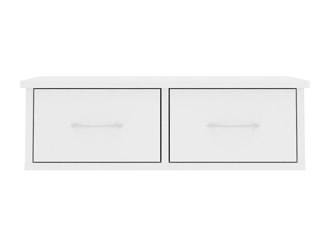 Mensola da parete e cassetti Bianco 60x26x18,5 cm Legno ingegnerizzato