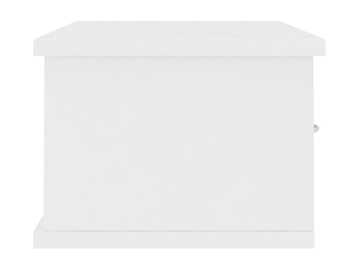 Mensola da parete e cassetti Bianco 60x26x18,5 cm Legno ingegnerizzato