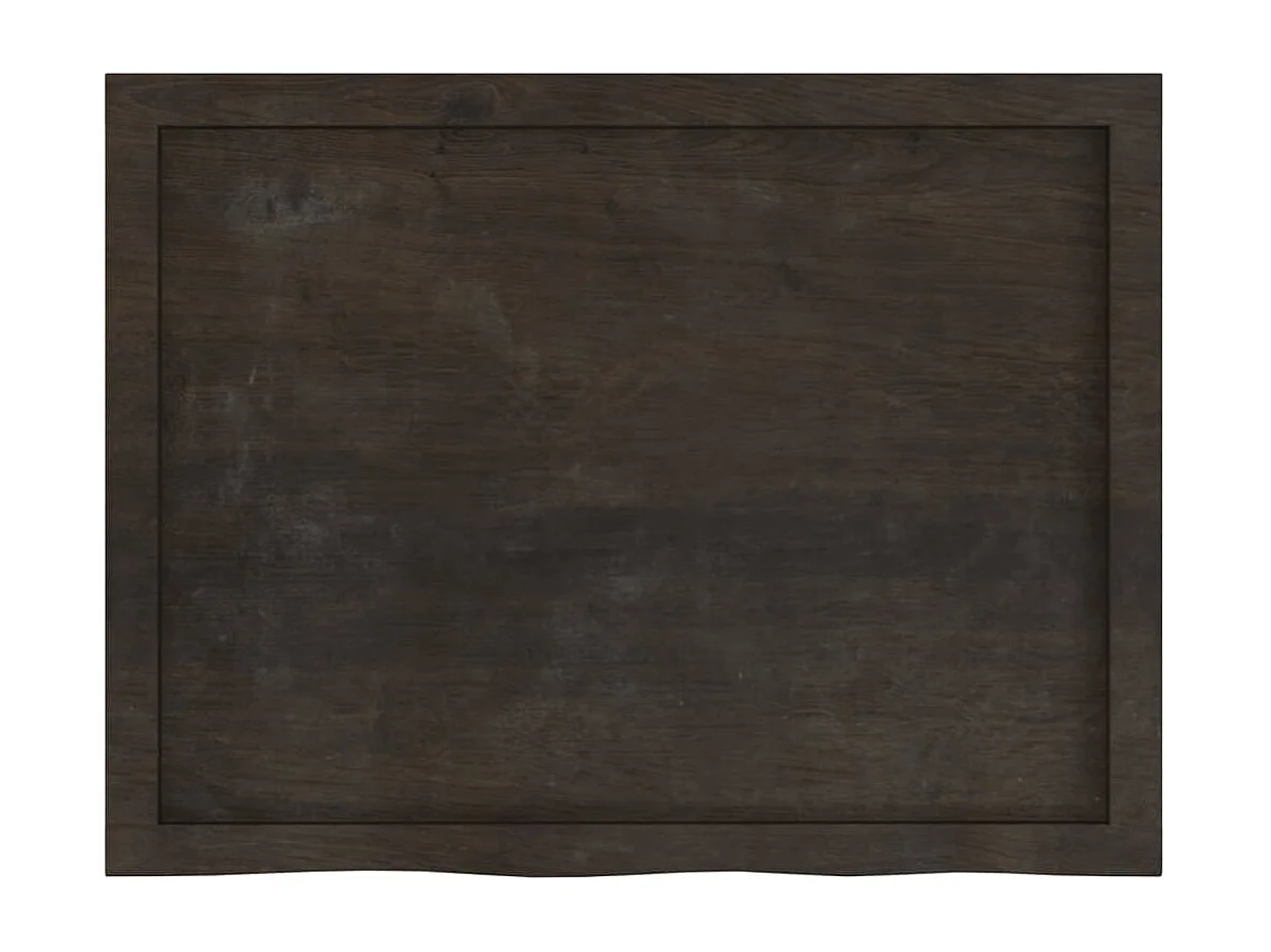 Étagère murale marron foncé bois chêne massif traité