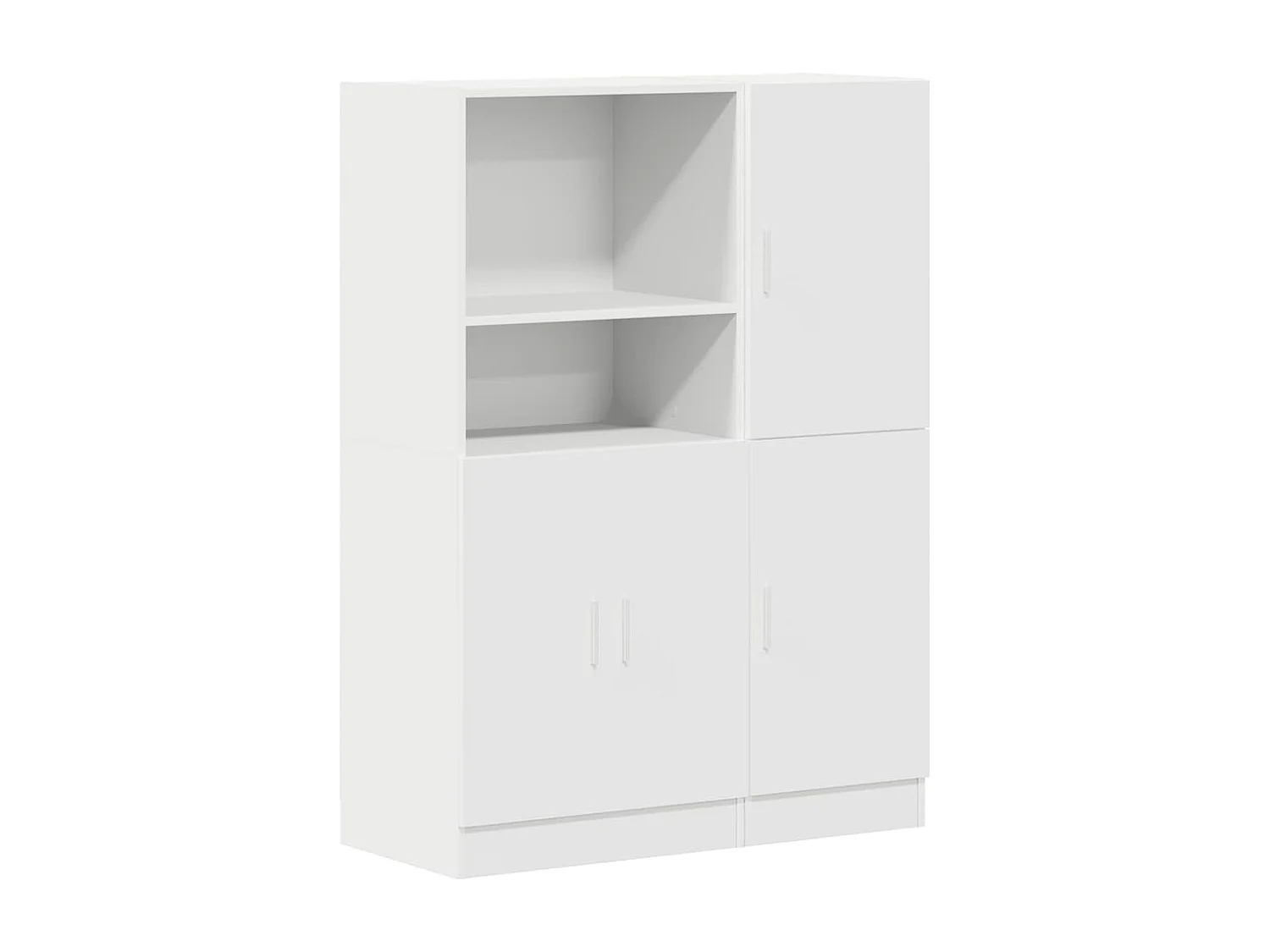 Ensemble d'armoires de cuisine 2 pcs blanc bois d'ingénierie