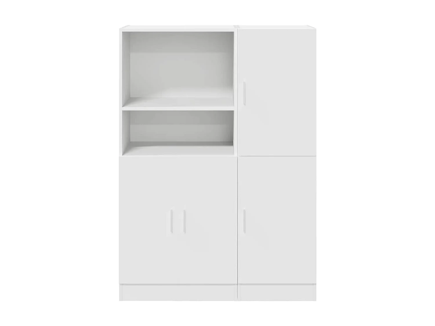 Ensemble d'armoires de cuisine 2 pcs blanc bois d'ingénierie