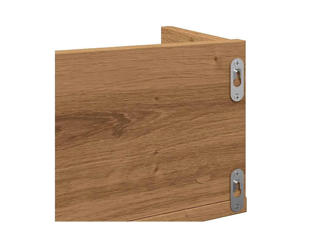 Étagère murale à CD chêne artisanal 100x18x18cm bois ingénierie