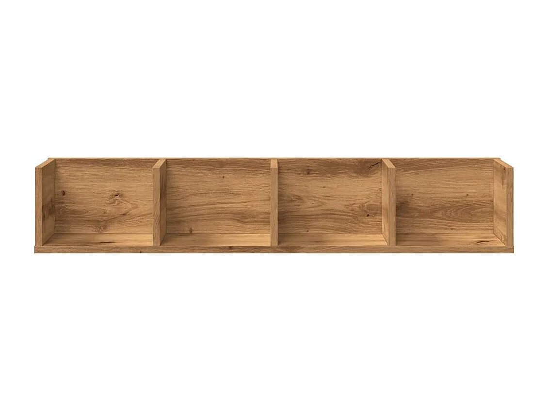 Étagère murale à CD chêne artisanal 100x18x18cm bois ingénierie