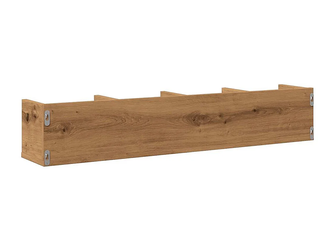 Étagère murale à CD chêne artisanal 100x18x18cm bois ingénierie