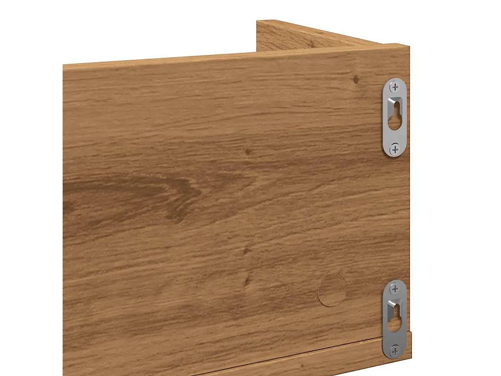 Étagère murale à CD chêne artisanal 100x18x18cm bois ingénierie