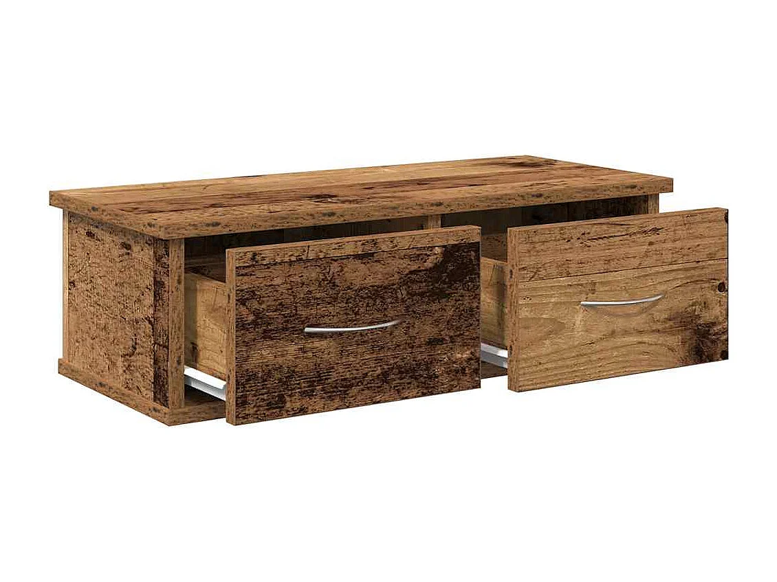 Armario de pared madera vieja 60x26x18,5 cm madera de ingeniería