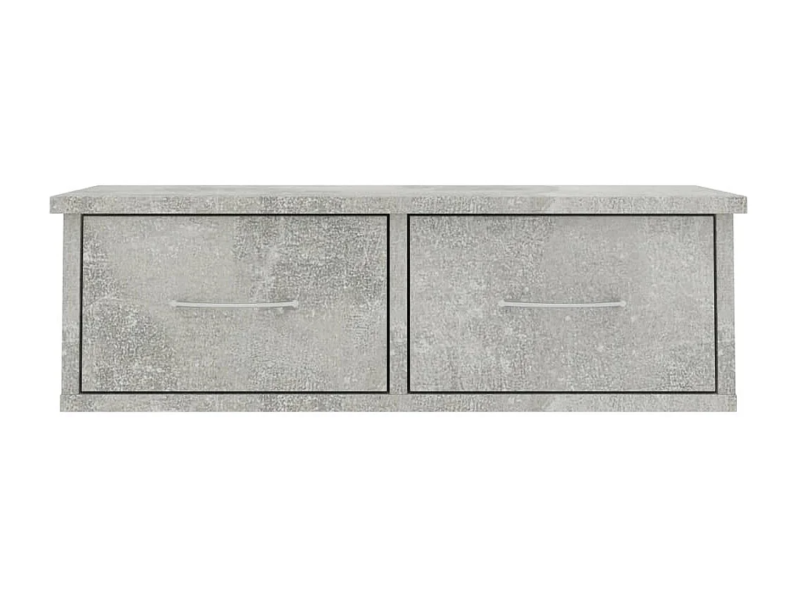 Étagère murale avec tiroirs Gris béton Bois d'ingénierie