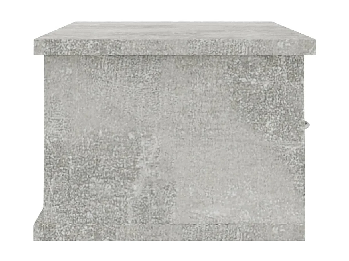 Étagère murale avec tiroirs Gris béton Bois d'ingénierie