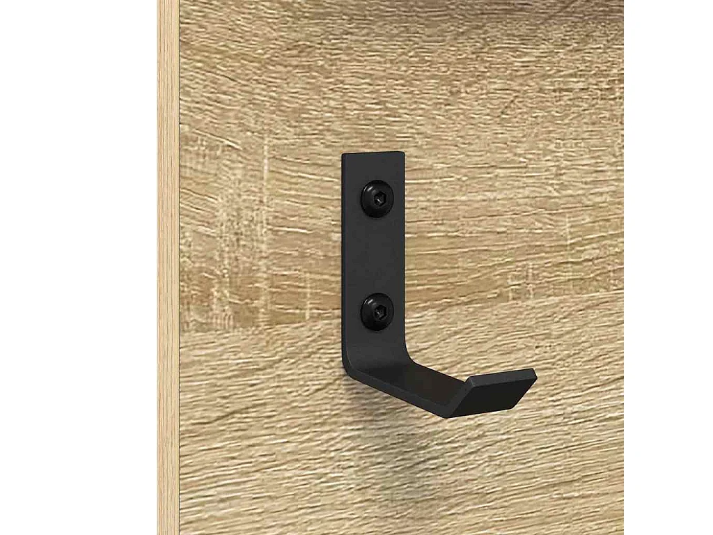 Wandkapstok met plank met opbergruimte en spiegel Sonoma Eiken 90 x 10 x 50 cm