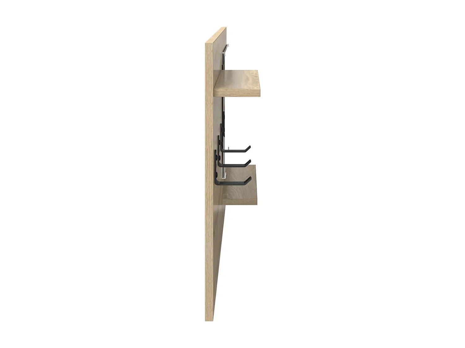 Appendiabiti a parete con ripiano con contenitore con specchio Sonoma Oak 90 x 10 x 50 cm