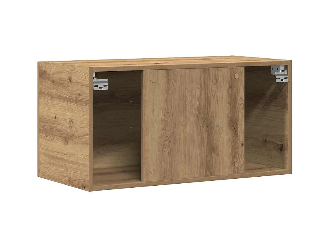 Armoire murale chêne artisanal 80x39x40 cm bois d'ingénierie