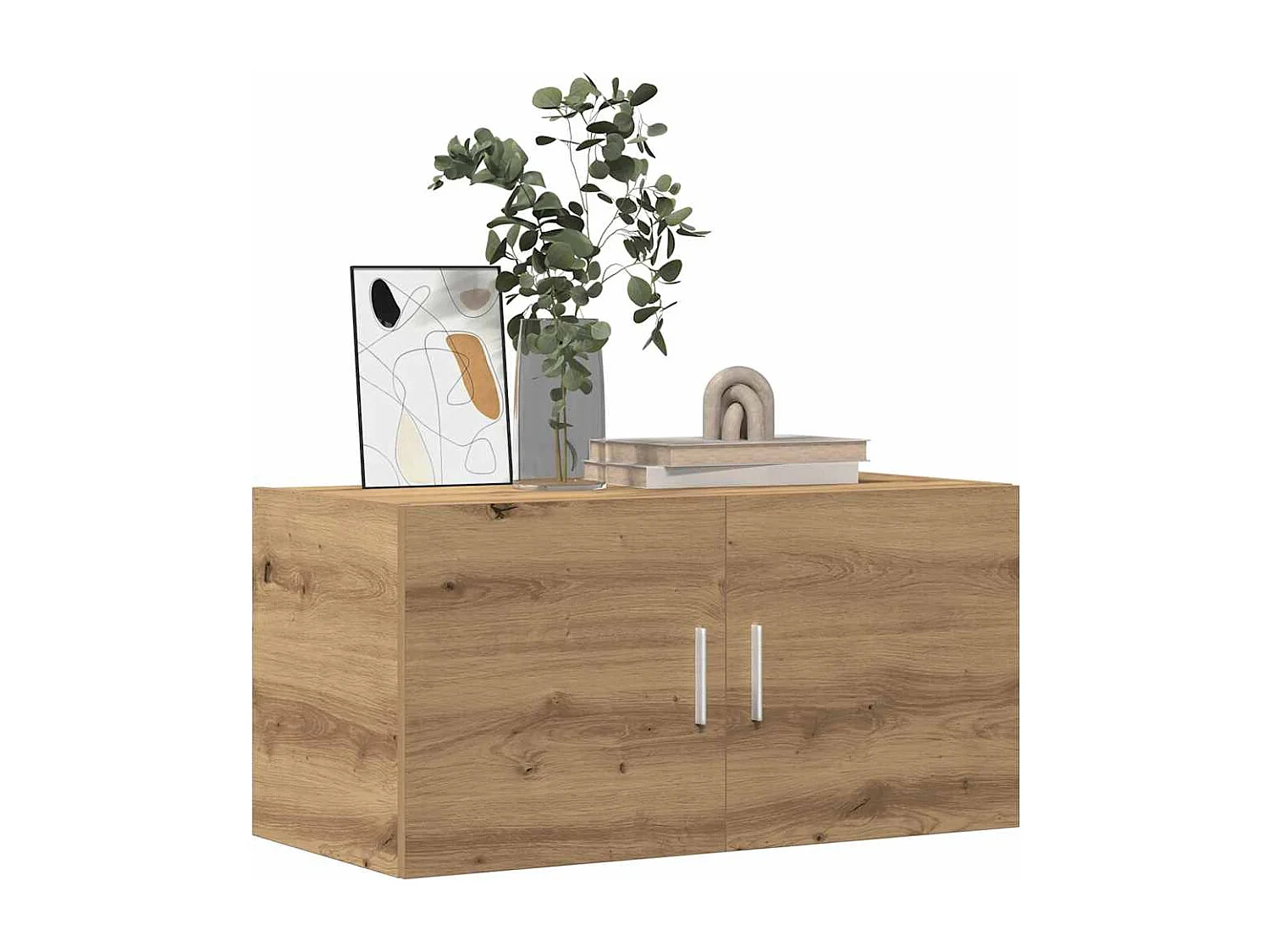 Armoire murale chêne artisanal 80x39x40 cm bois d'ingénierie