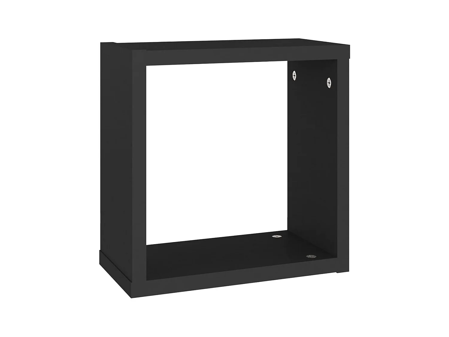 Mensole a cubo da parete 2 pezzi nere 30x15x30 cm