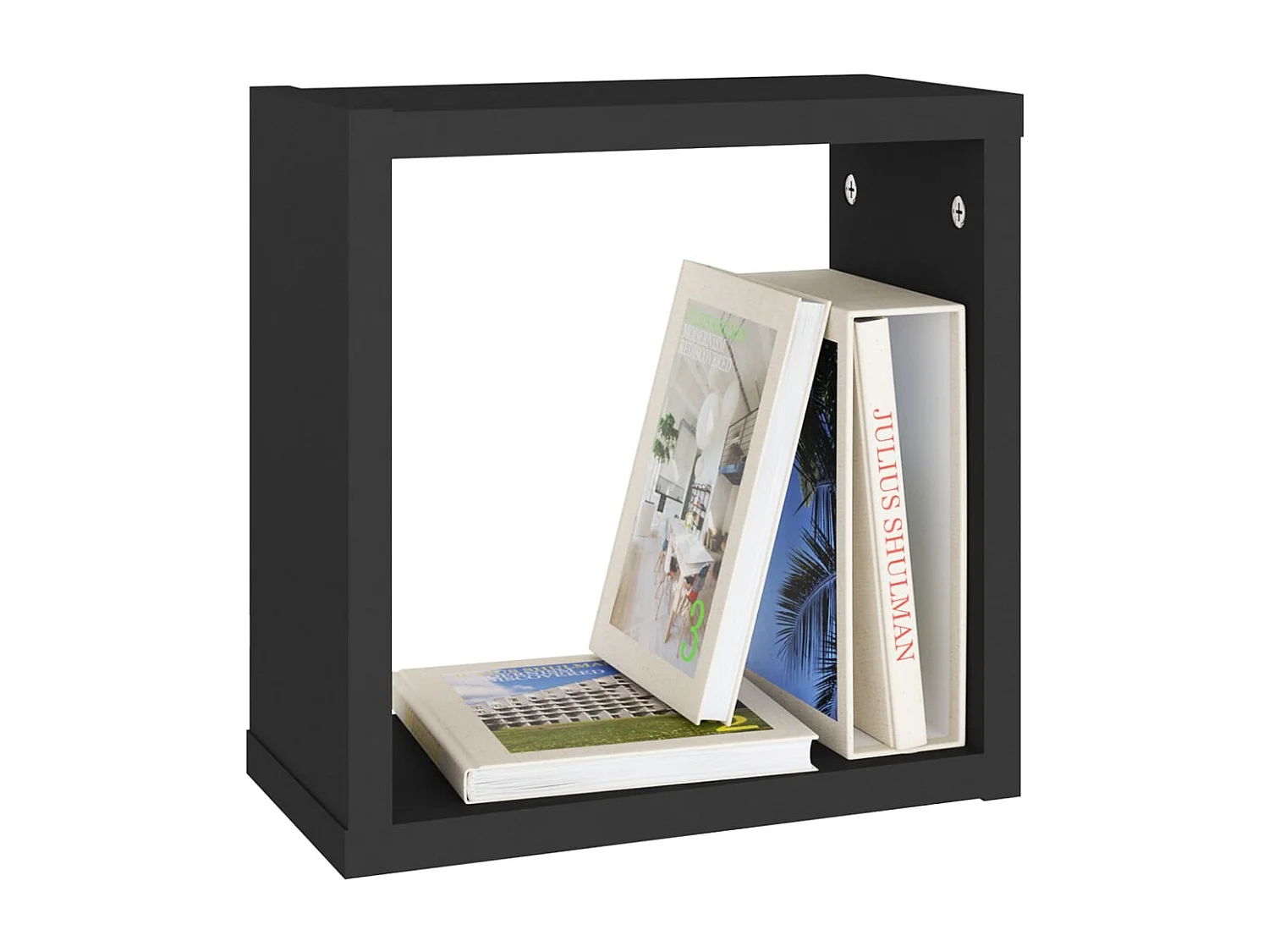 Étagères cube murales 2 pcs noir 30x15x30 cm