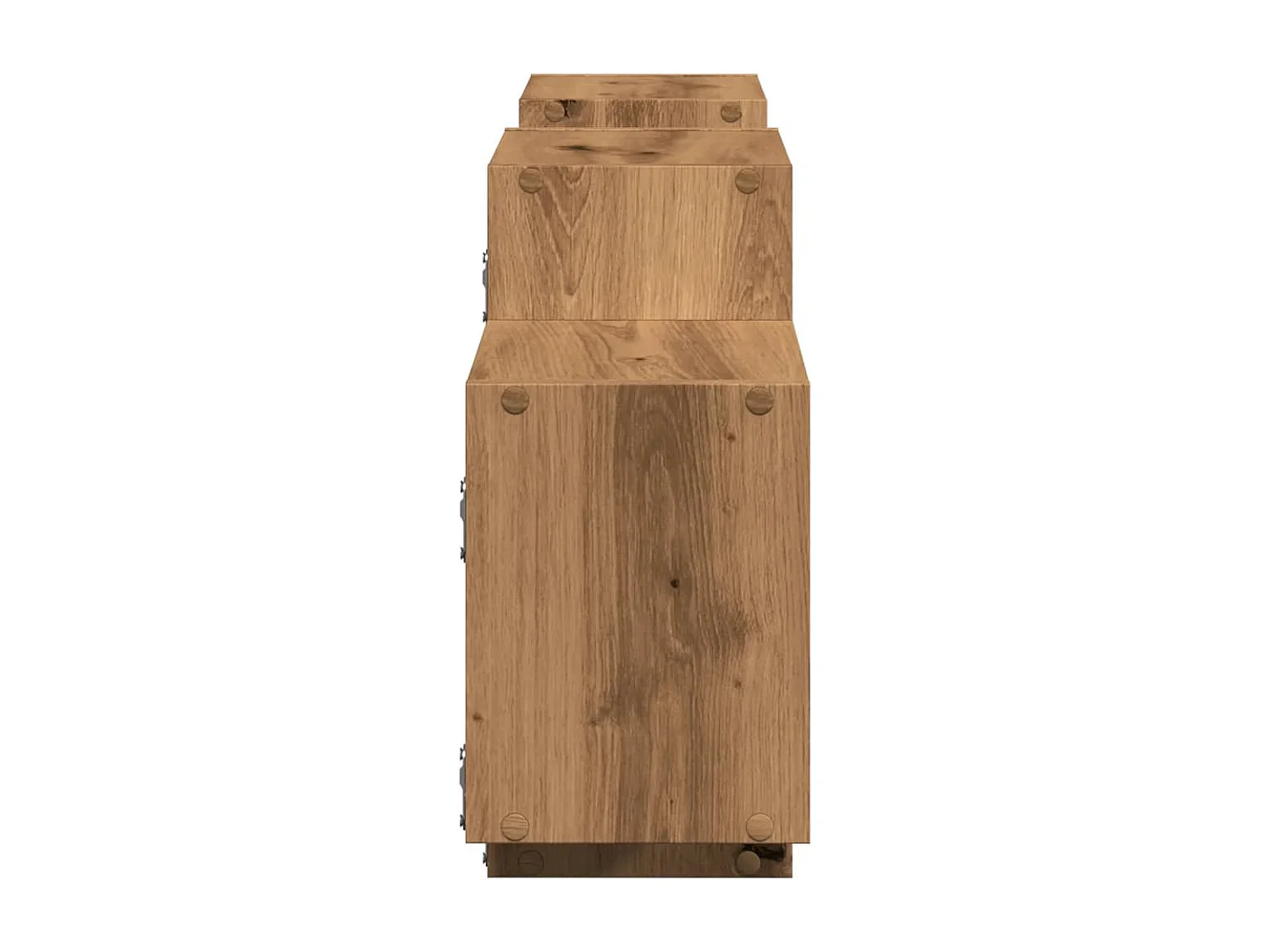 Estante de pared de roble hecho a mano 129x18x42 cm madera de ingeniería