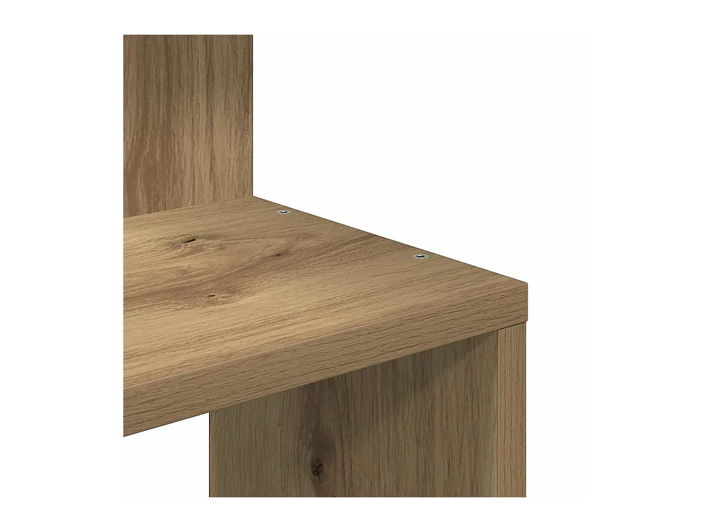 Handgefertigtes Wandeckregal aus Eiche 32x32x127,5 cm