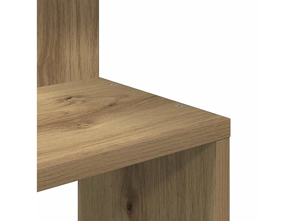 Étagère d'angle murale chêne artisanal 32x32x127,5 cm