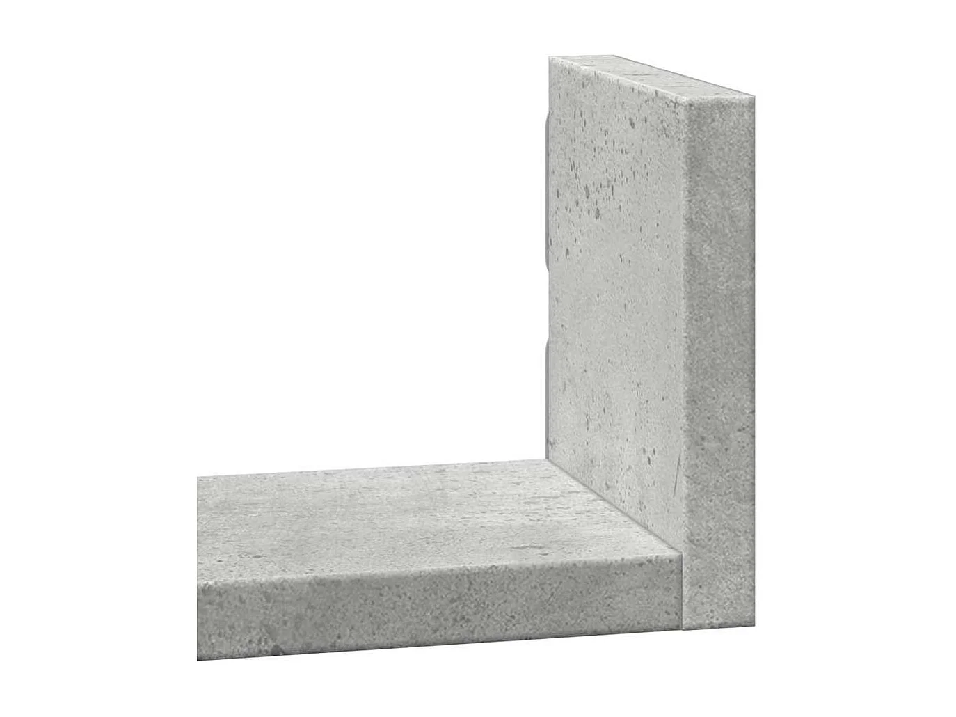 3-delige wandplanken, betongrijs, bewerkt hout