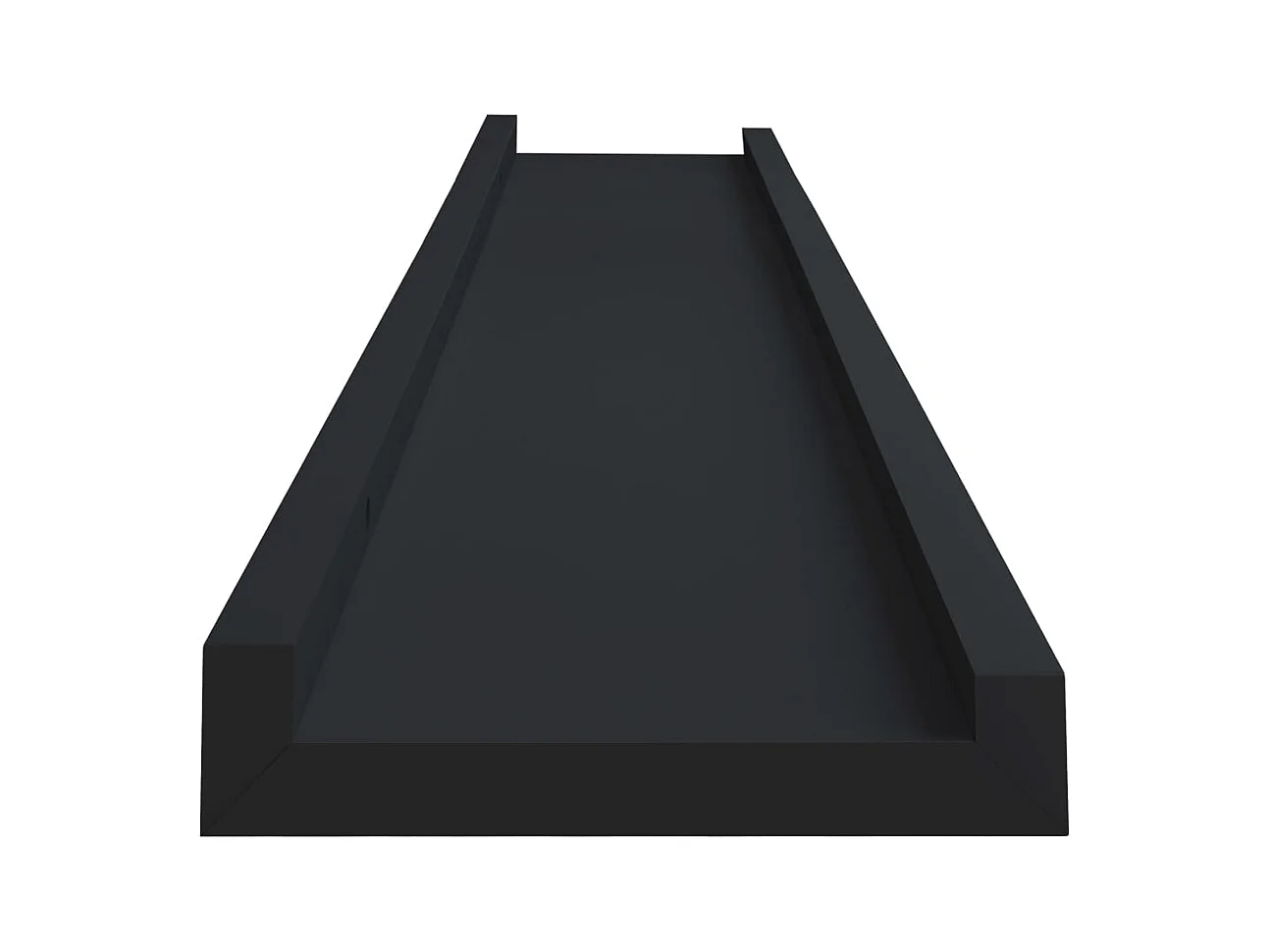 Étagères à rebord pour cadre photo 2 pcs Noir 80x9x3 cm MDF