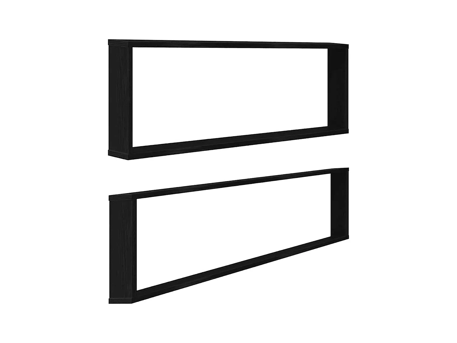 Étagères murales cube 2 pcs chêne noir 100x15x30 cm bois