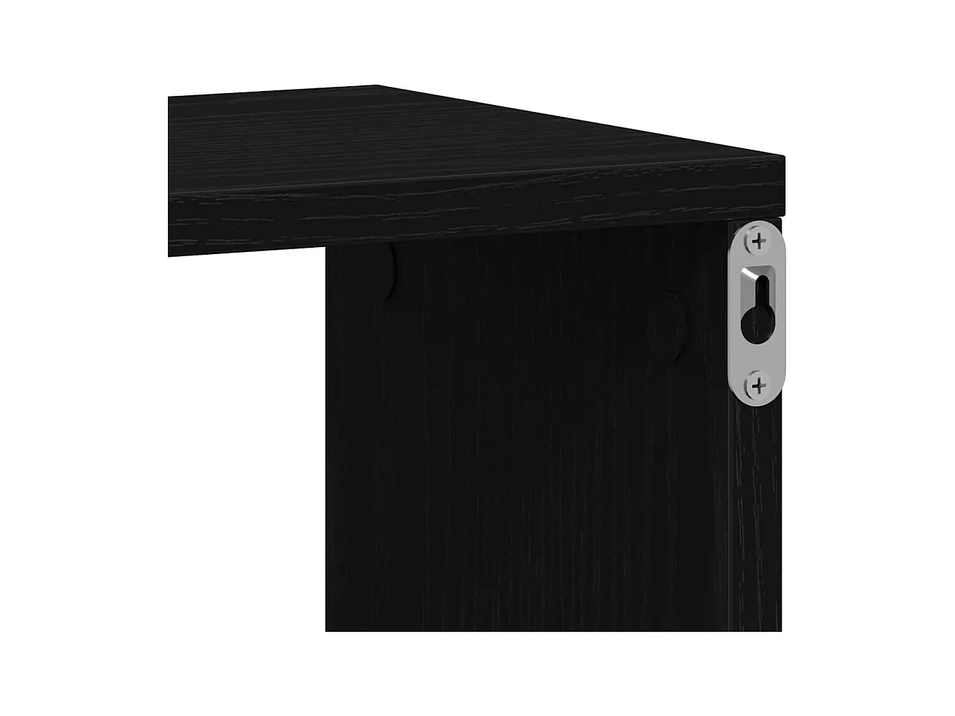 Étagères murales cube 2 pcs chêne noir 100x15x30 cm bois