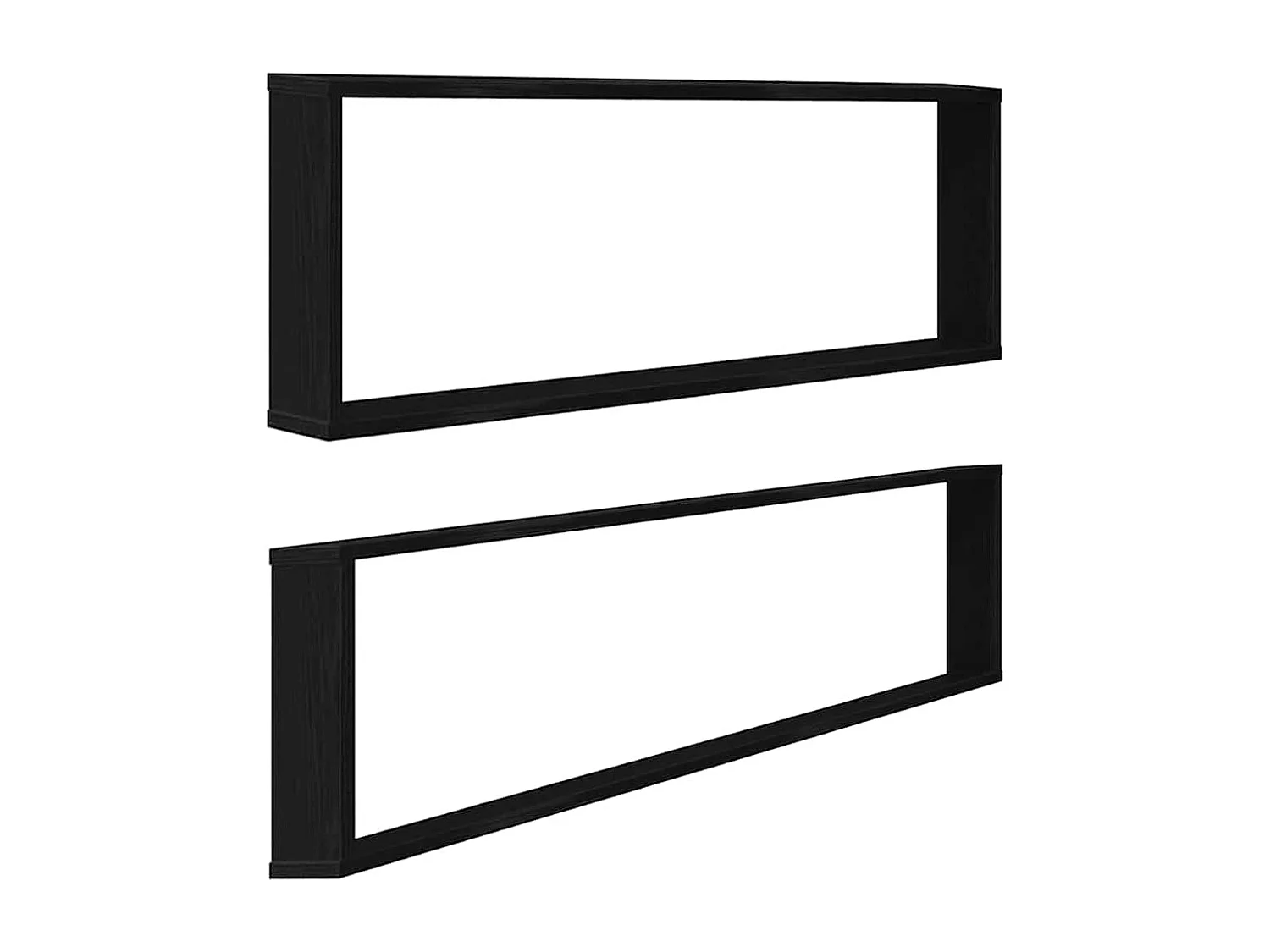 Étagères murales cube 2 pcs chêne noir 100x15x30 cm bois