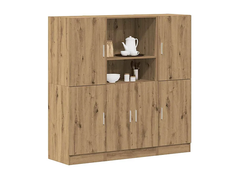 Ensemble d'armoires de cuisine 3 pcs chêne artisanal