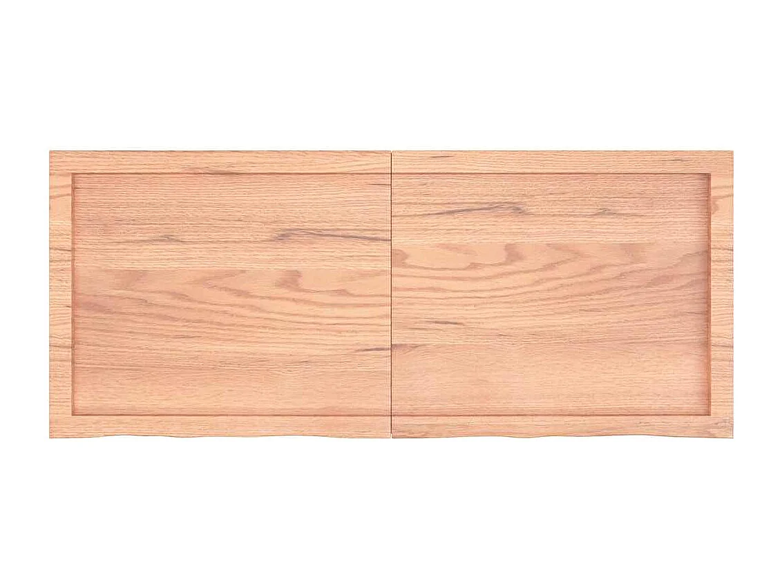 Étagère murale marron clair bois chêne massif traité