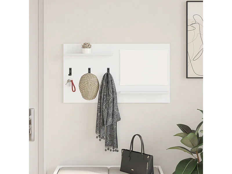 Appendiabiti da parete Bianco 90 x 10 x 50 cm Legno ingegnerizzato