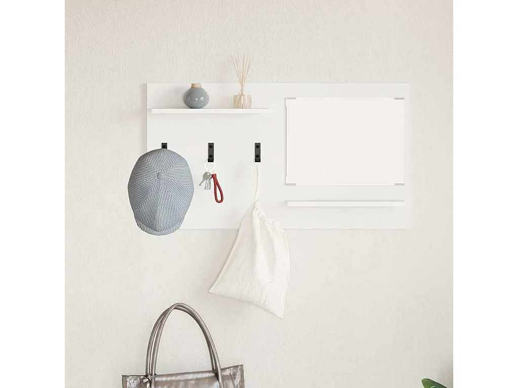 Appendiabiti da parete Bianco 90 x 10 x 50 cm Legno ingegnerizzato