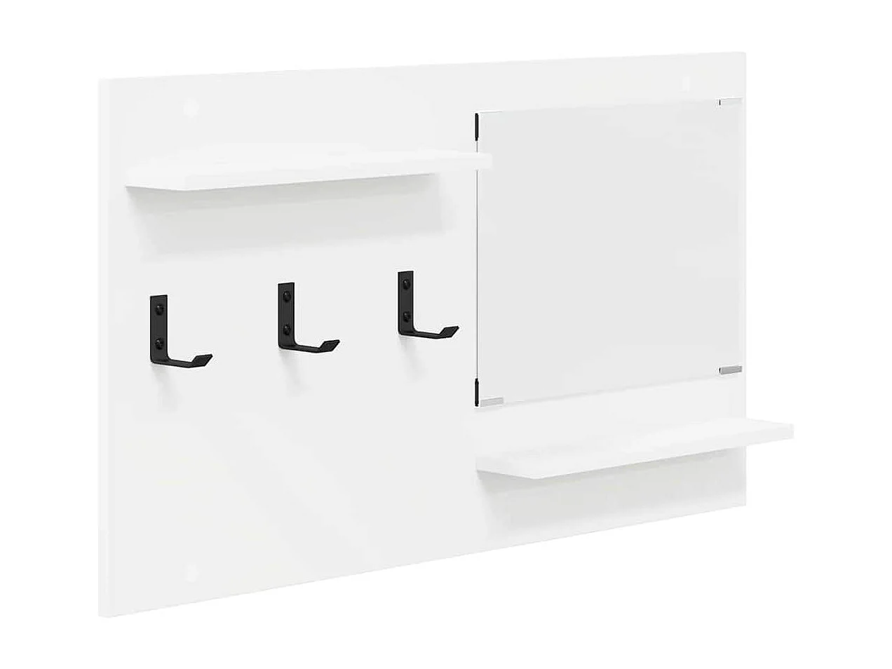 Porte-manteau mural Blanc 90 x 10 x 50 cm Bois d'ingénierie